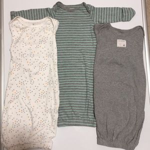 Newborn/0-3 sleeper gowns.
